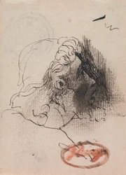 Kopf eines Mannes im Profil